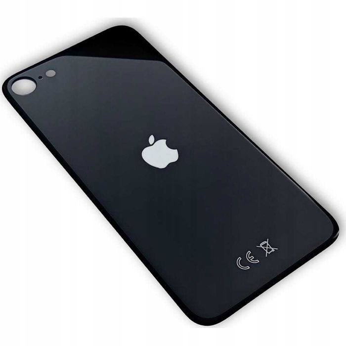 Tylne szkło / Klapka / Plecki / Panel do iPhone SE 2020 – Czarny