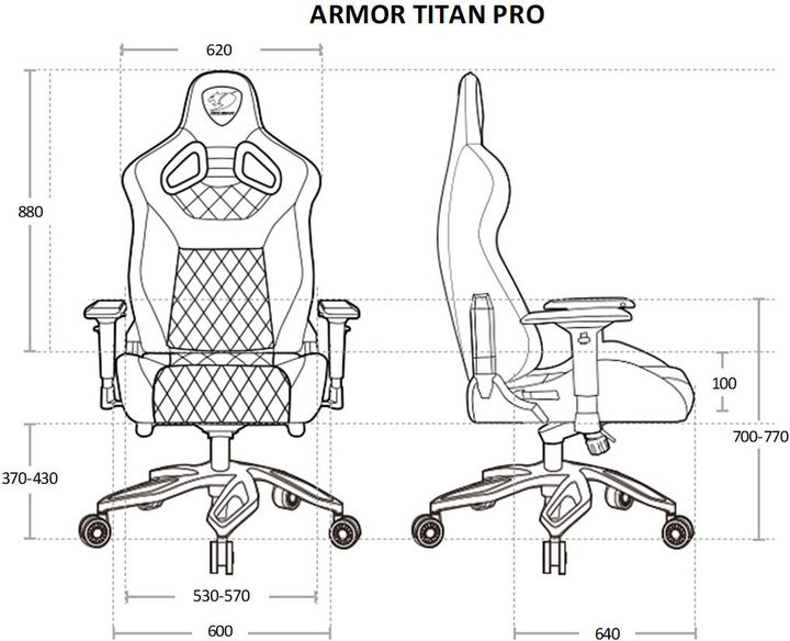 Крісло геймерське Cougar Armor Titan PRO Royal. Компьютерное кресло.