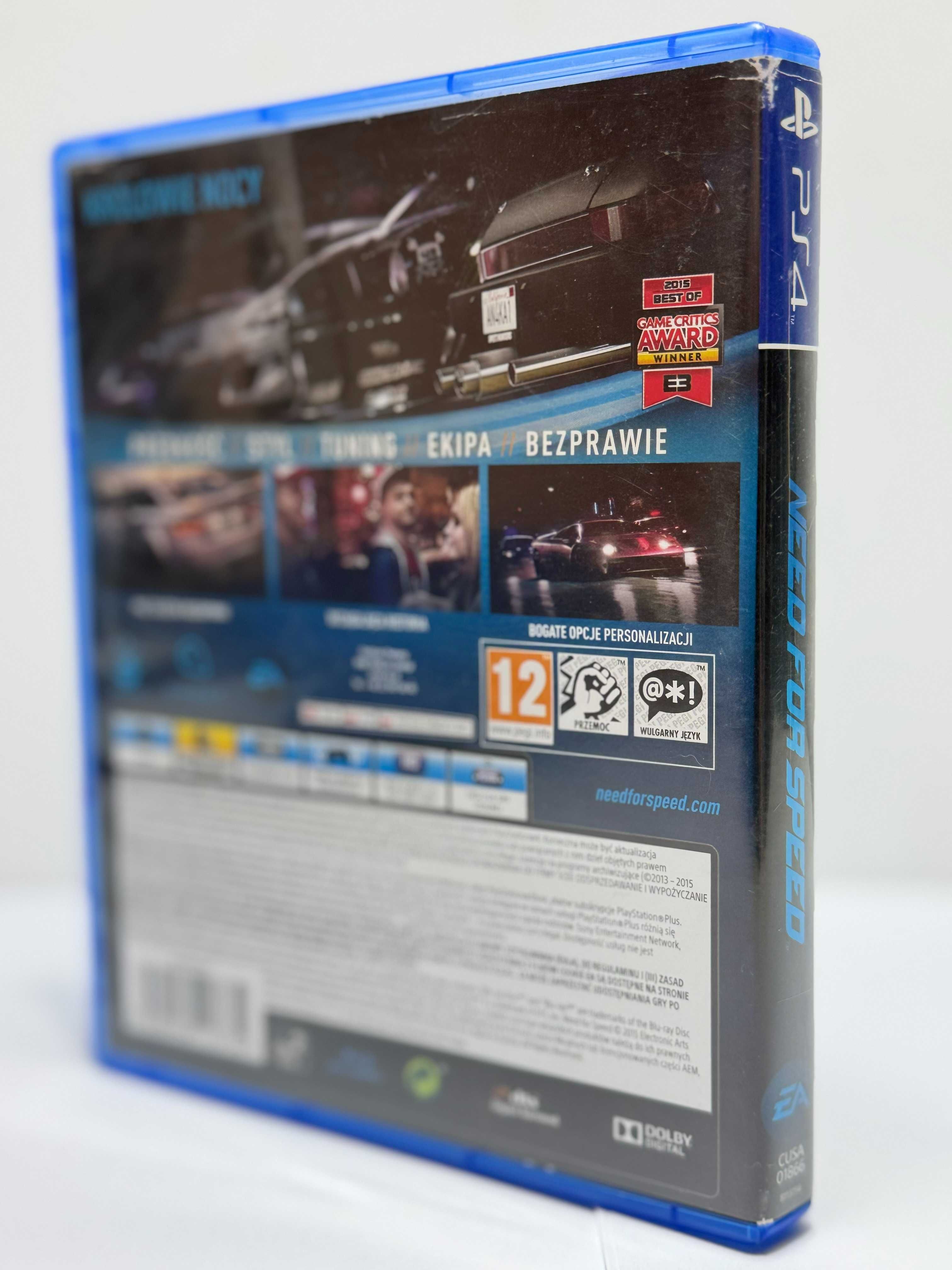 Gra Need for Speed na PS4 Playstation 4, POLSKA WERSJA, bdb stan!
