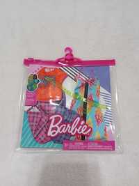 Nowy Zestaw ubrań Barbie ubranka dla lalki prezent Mattel