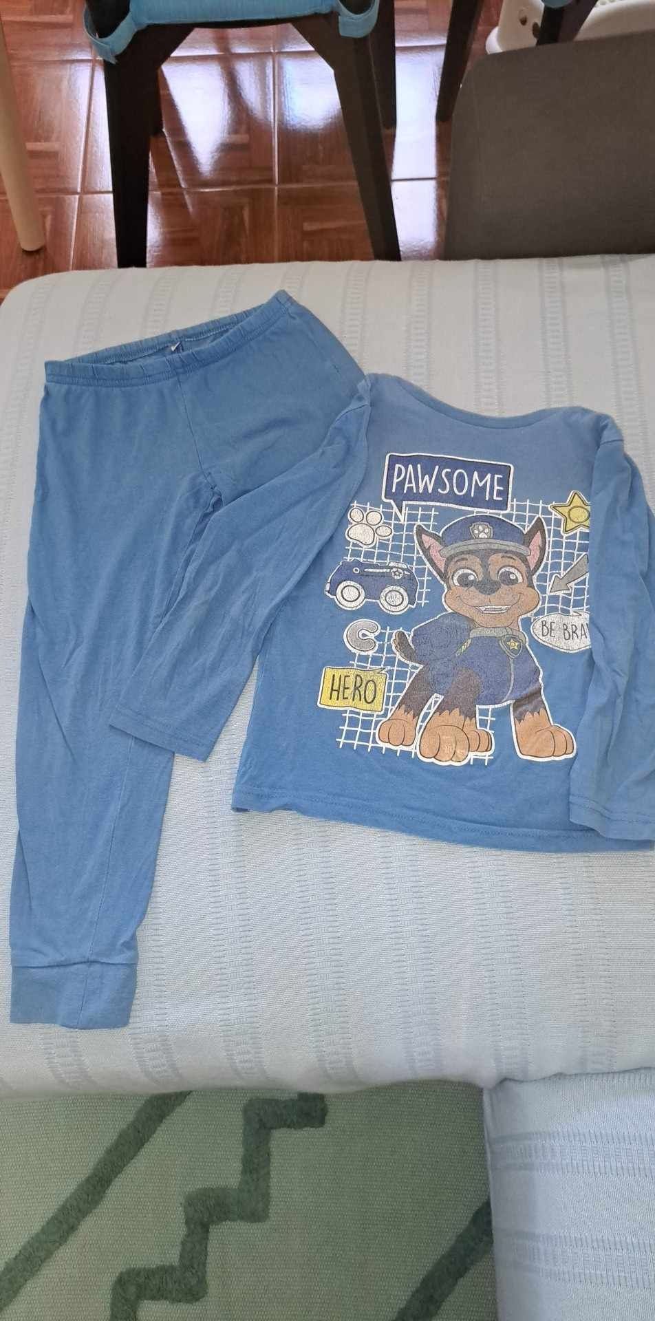 Pijama fino de manga comprida da Patrulha Pata 6 anos/116cm