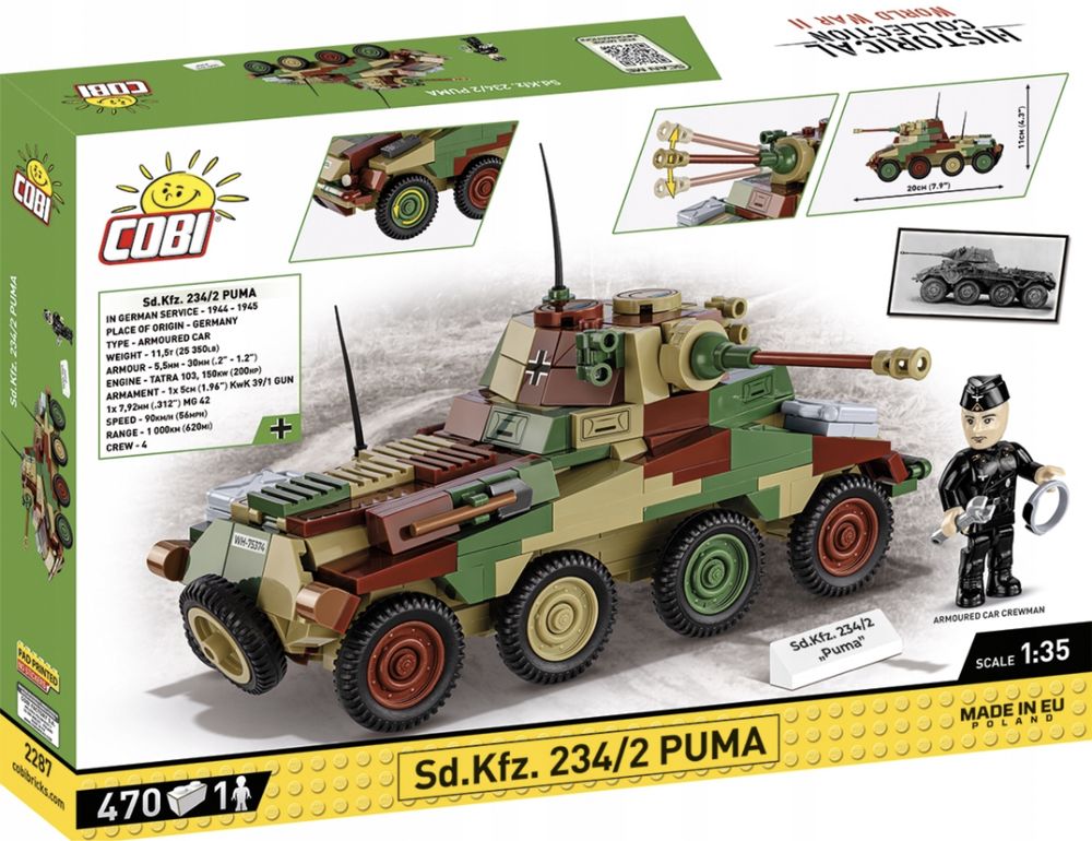 Klocki COBI 2287 SD.KFZ.234/2 PUMA Czołg