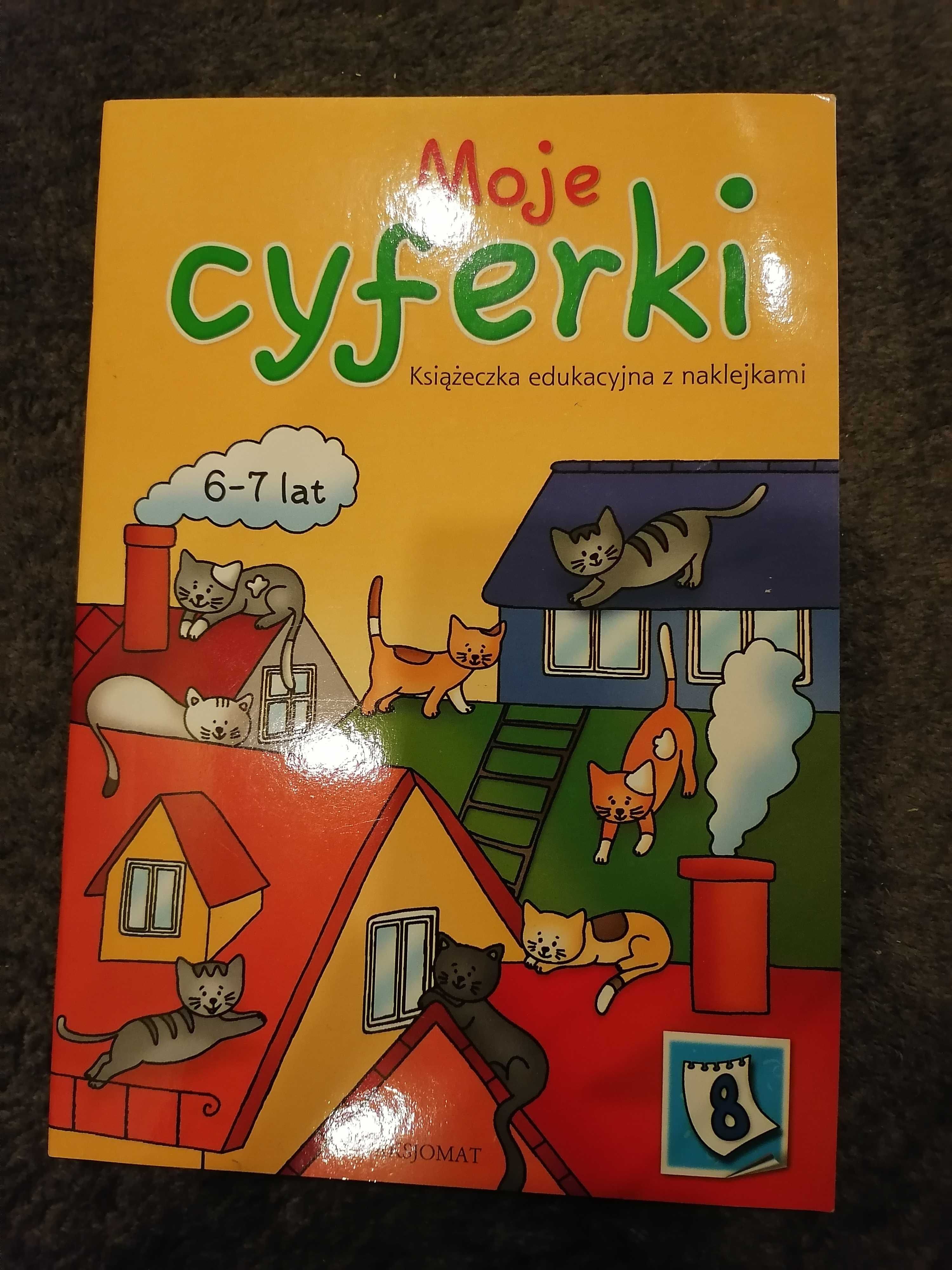 Książka NOWA 6-7 lat edukacyjna z naklejkami "Moje cyferki"