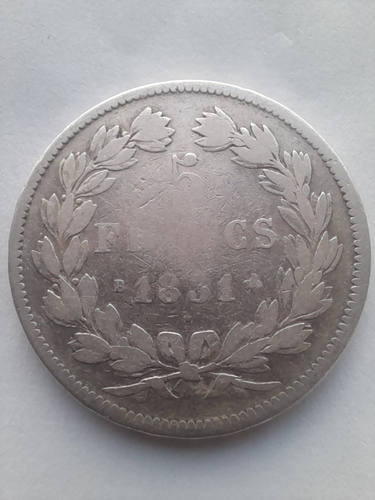 Moneta--5 Franków--1831-srebro