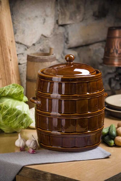 Beczka hermetyczna do kiszenia ogórków kapusty warzyw kamionka 12l