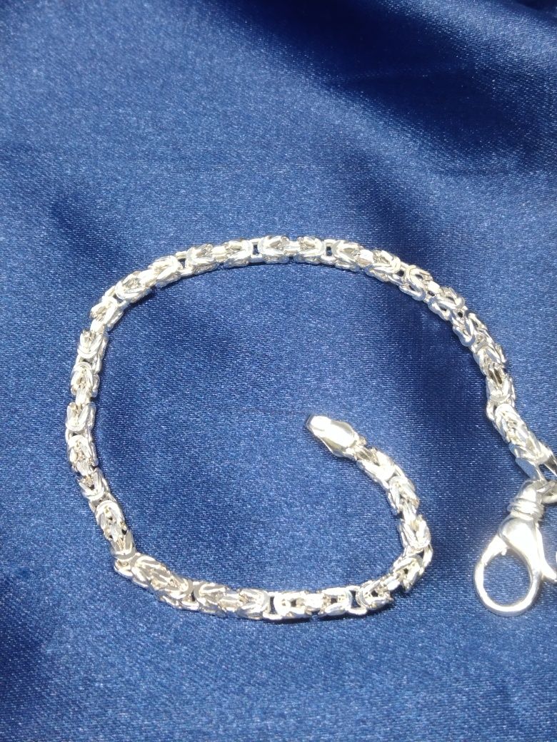 Srebrna męska bransoletka Królewski splot, srebro 925, 19 cm (64)