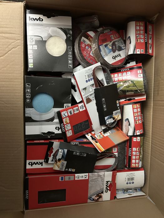 Papiery scierne KWB I BOSCH mix paleta box hurtowa sprzedaz 80kg