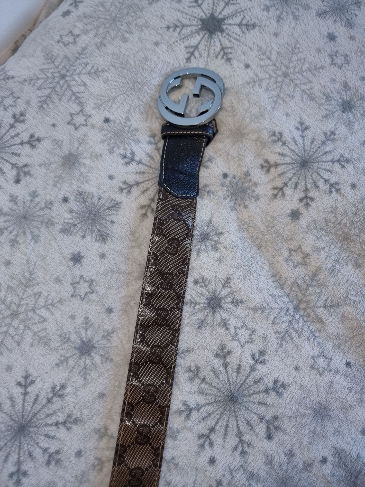 Pasek Gucci w brązowy monogram GG
