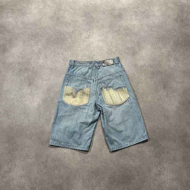 Vintage Krótkie Spodenki Karl Kani Baggy Haft Retro Rap Hip Hop Jortsy