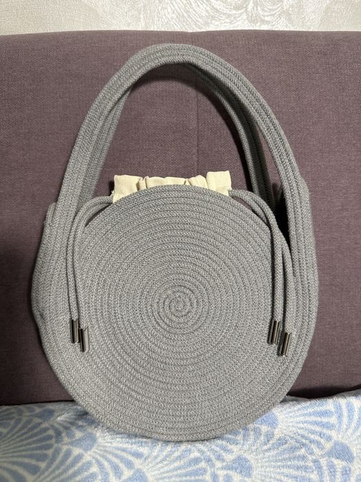 Стильна сіра сумка-таблетка, handmade