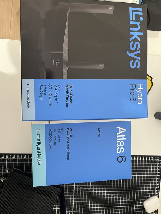 Linksys Blue Label router AX5400 + 3 węzły AX3000 mesh WiFi 6