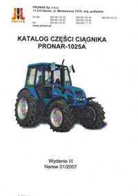 Katalog części PRONAR 1025A 1025 A