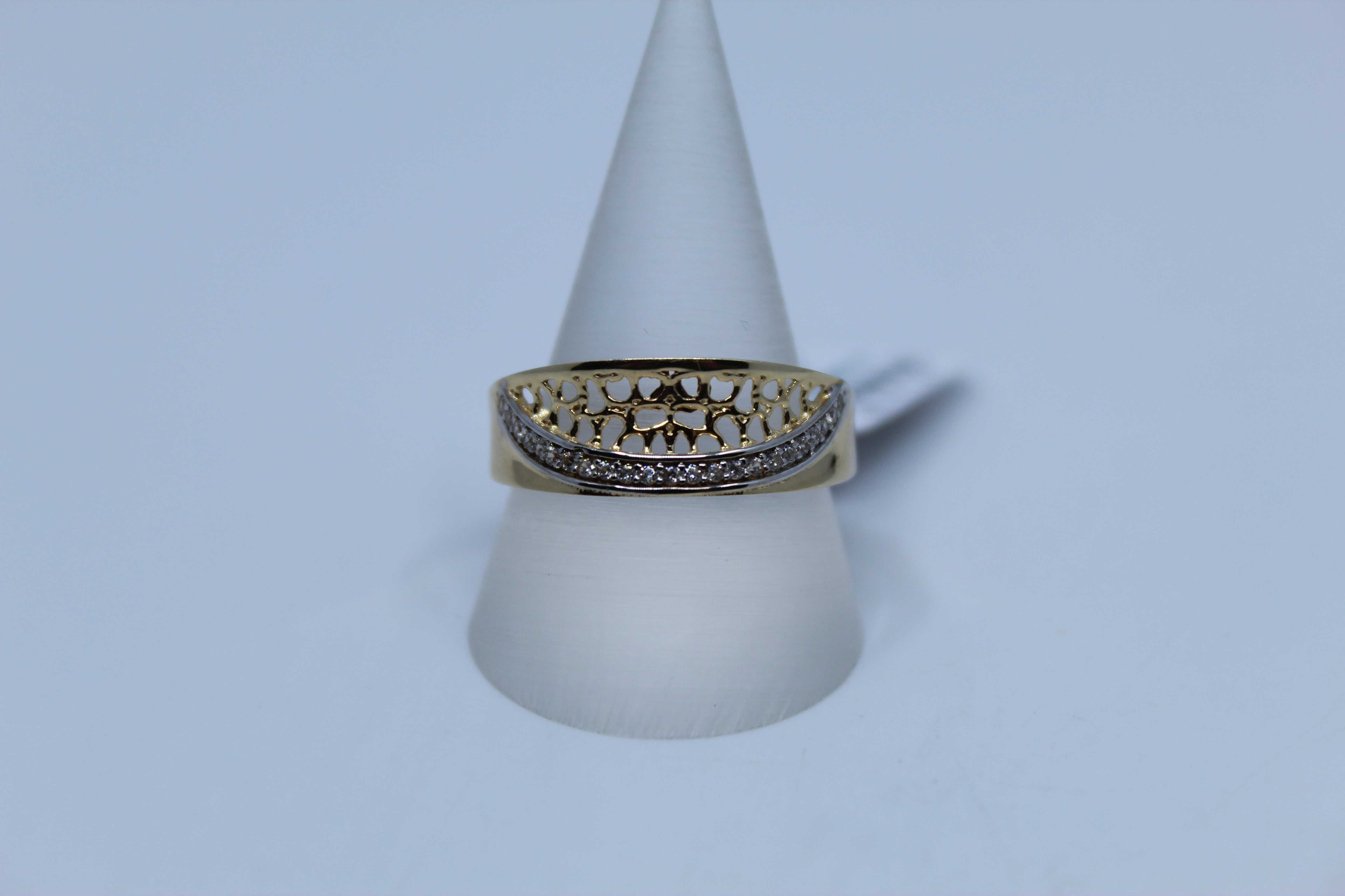 Złoto/Złoty pierścionek 585 14K 2,48 gram Rozmiar 19 Nowy Okazja