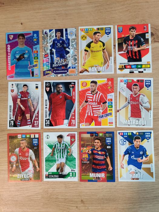 Zestaw karty piłkarskie Maroko panini adrenalyn XL topps.