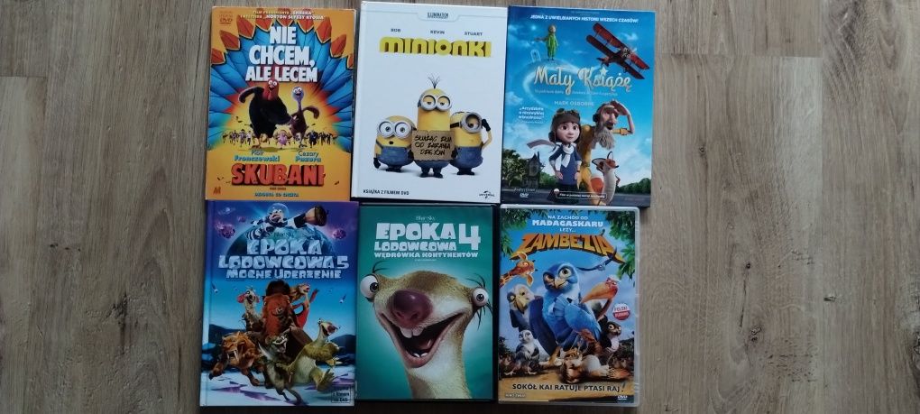 6 bajek na DVD dla dzieci: Mały Książę, Minionki, Zambezja, Epo