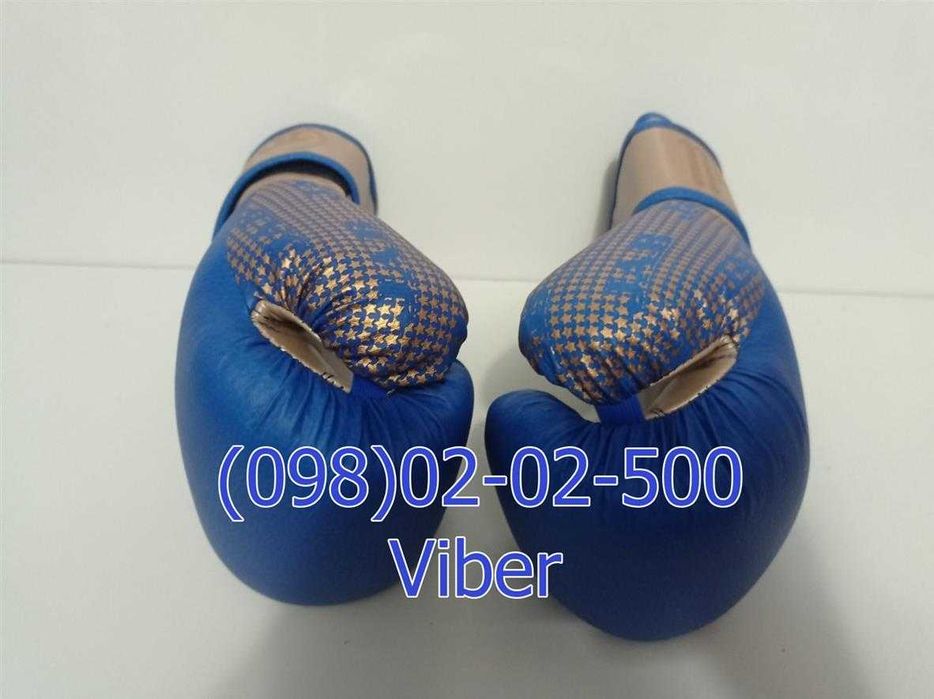 Боксерські перчатки 6 унцій замінник шкіри сині ПВХ