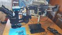 MIkroskop stereoskopowy z podwójnym ramieniem - suwnicą AKTUALKE.
