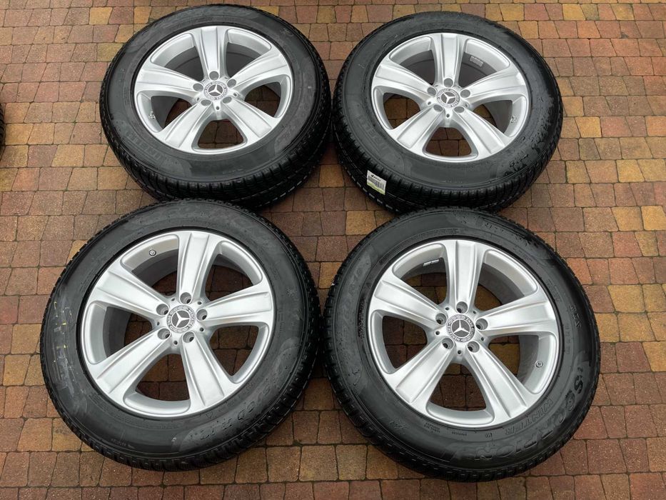 4025. Koła zimowe Mercedes GLC 5x112 ET38 oryginalne 235/60/18 Pirelli
