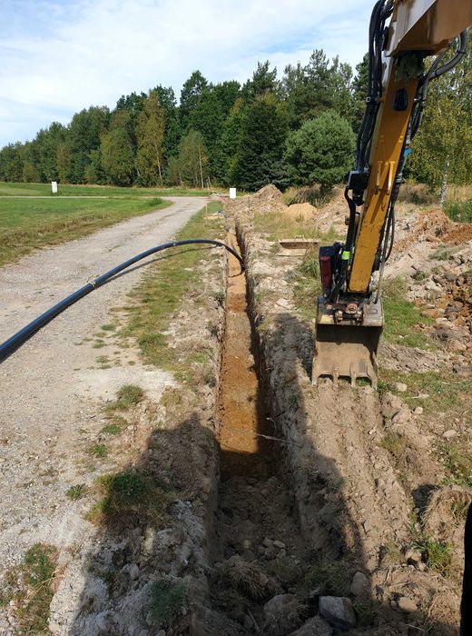 Prace ziemne, usługi koparką, minikoparką, wywrotką