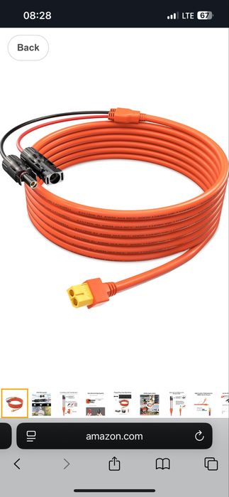 Кабель 5 метрів Tonton (MC4 - XT60/DC) - Новий!Ecoflow,Bluetti