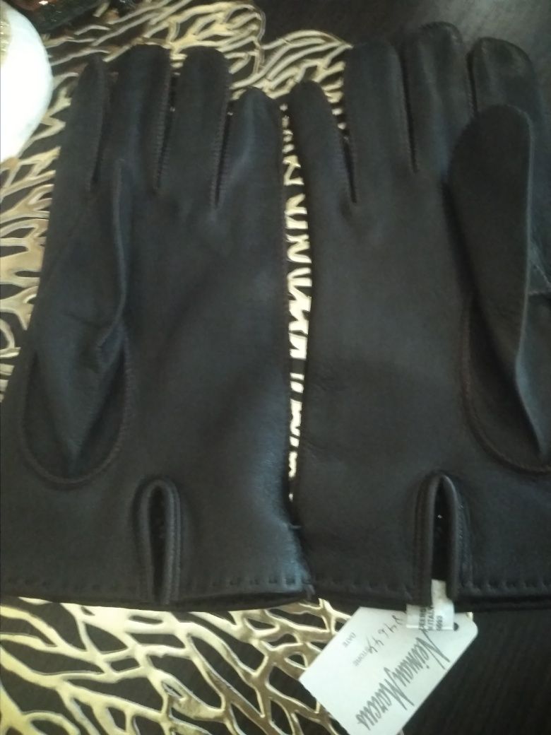 Шкіряні рукавиці/мужскиєкожаные перчатки фірми Neiman Marcus /Розмір L