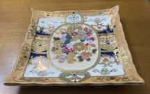 Bandeja em porcelana Chinesa pintada á mão