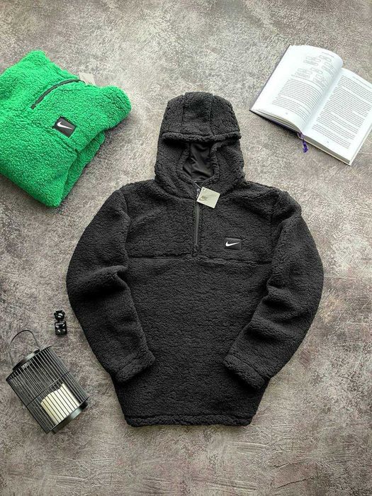 Худі чоловіче Nike Sherpa Hoodie кофта толстовка зимова тедді найк