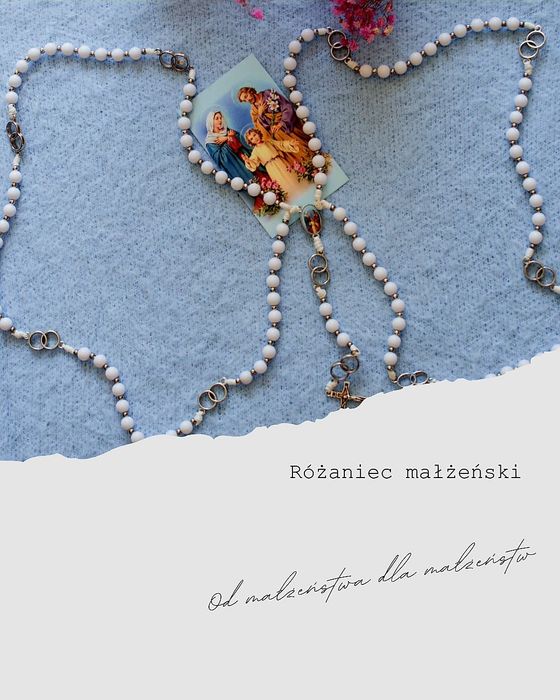 Różaniec małżeński. Rękodzieło.