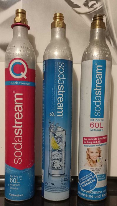 Wymiana, napełnianie naboi CO2 SodaStream, Quick Connect, Terra, Duo