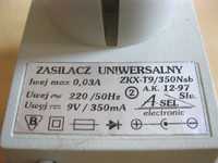 Zasilacz ZKX-79 9V 350mA