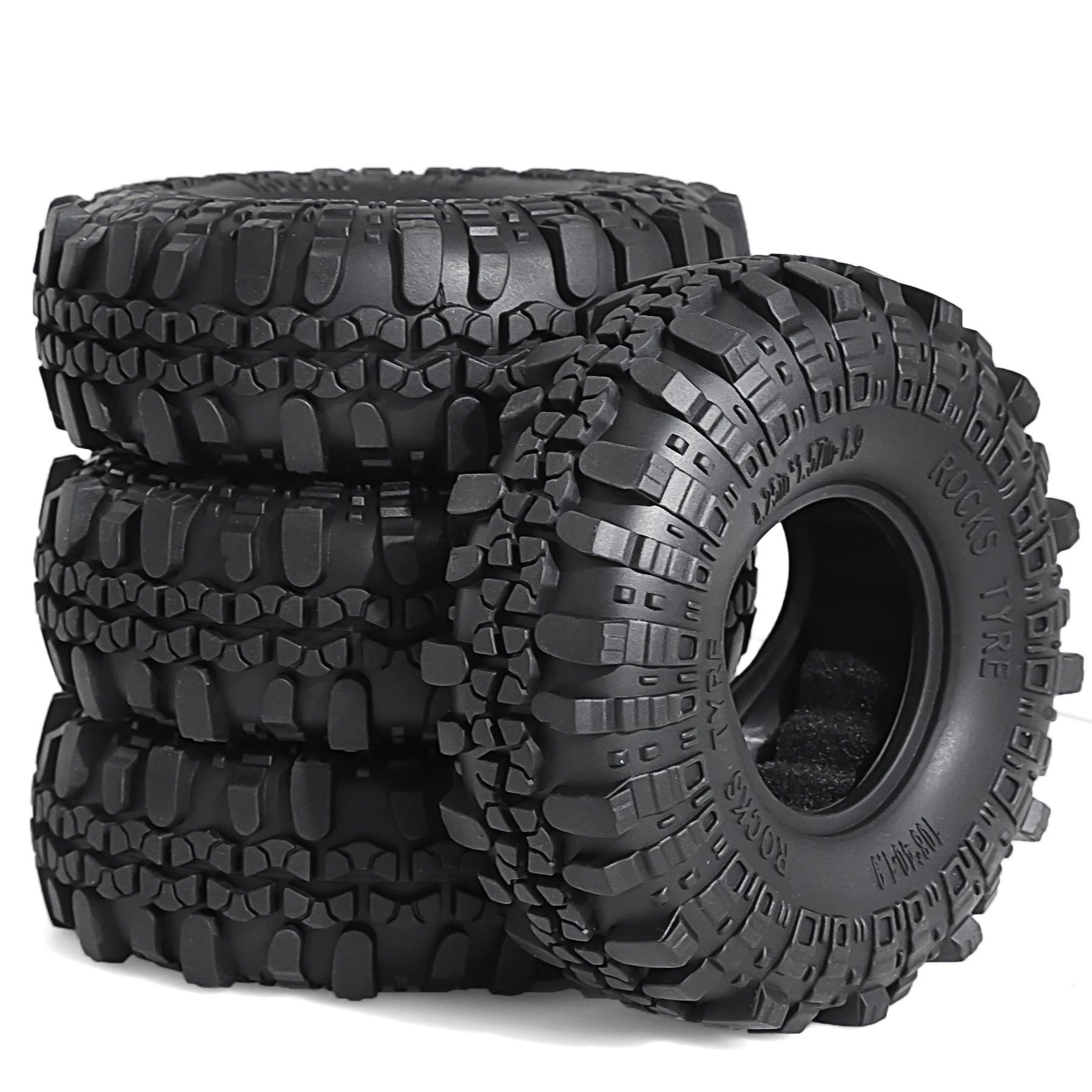 4 opony 1.9" 108x40mm do modelu rc TRX SCX MST FMS TAMIYA AMEWI REELY