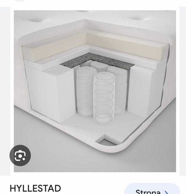 Materac ikea 130/180 hyllestad sprezyny memory  srednia miekkosc