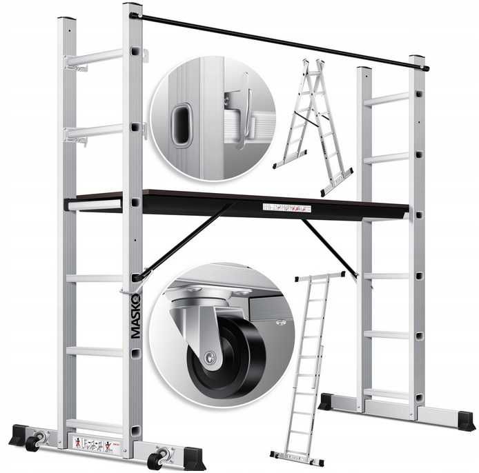 Drabina MASKO aluminium 6 do 150 kg