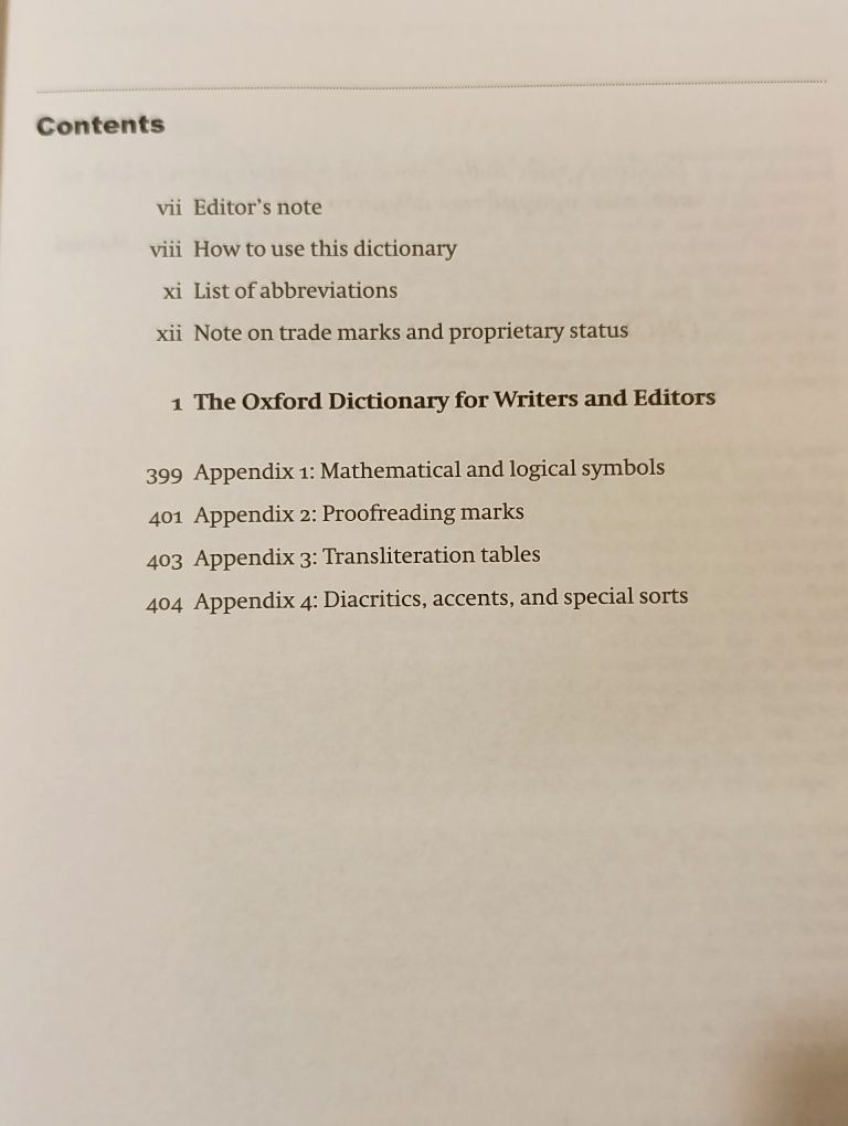 Oxford Dictionary For Writers and Editors