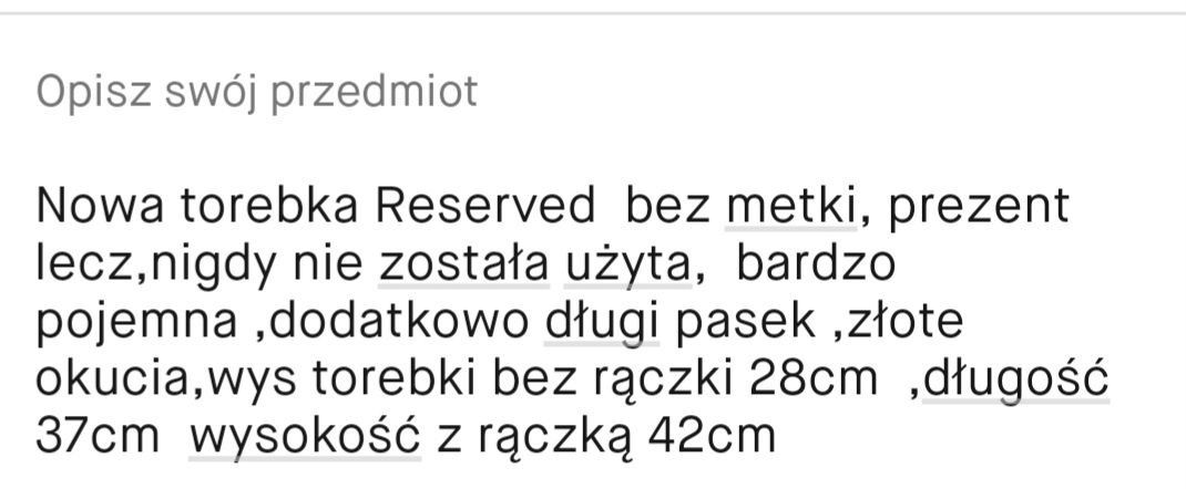 Czarna torebka skóra węża Reserved  nowa