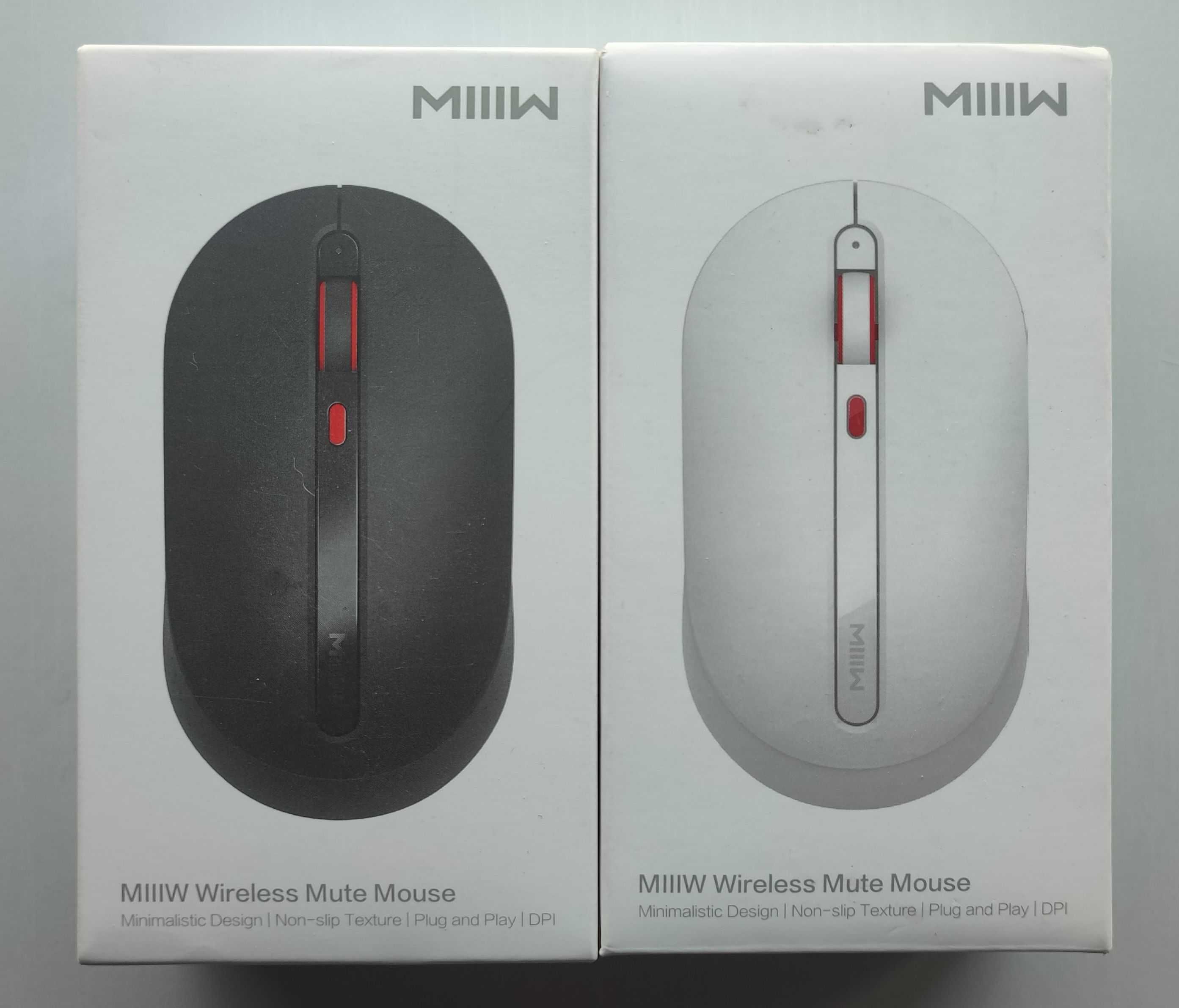 Миша Xiaomi MiiiW Mouse Mute Wireless MWMM01 чорна і біла мышка мишка