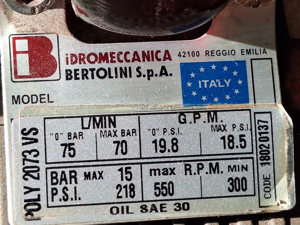 Pompa Poly 2073-VS Bertolini Grimme