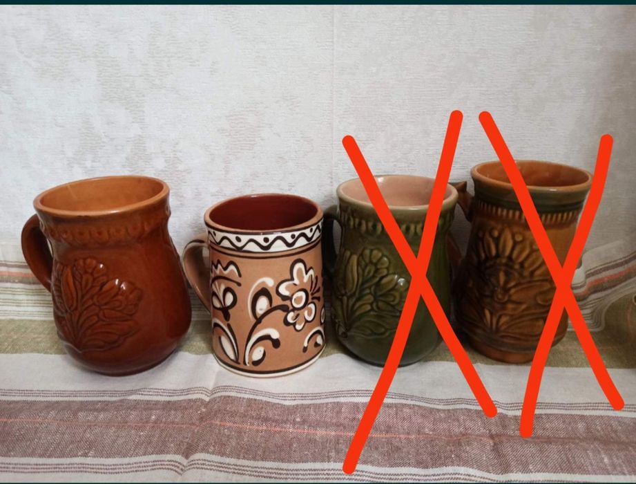 Кухлики, майоліка, кераміка