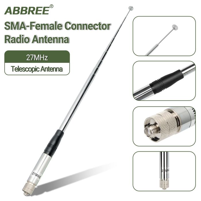 Abbree 27 MHz cb antena teleskopowa do Quansheng, Baofeng