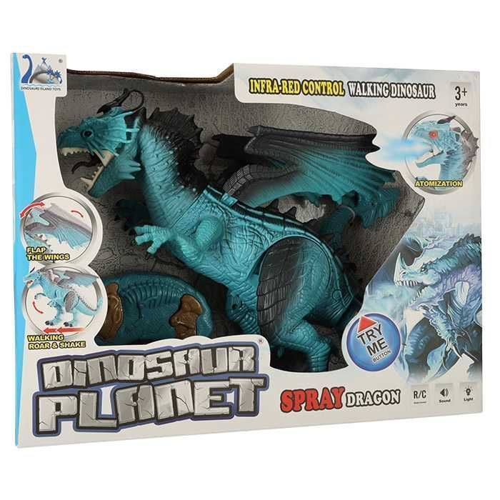 DINOZAUR RC Smok Zdalnie Sterowany CHODZI Ryczy ZIONIE PARĄ 41cm