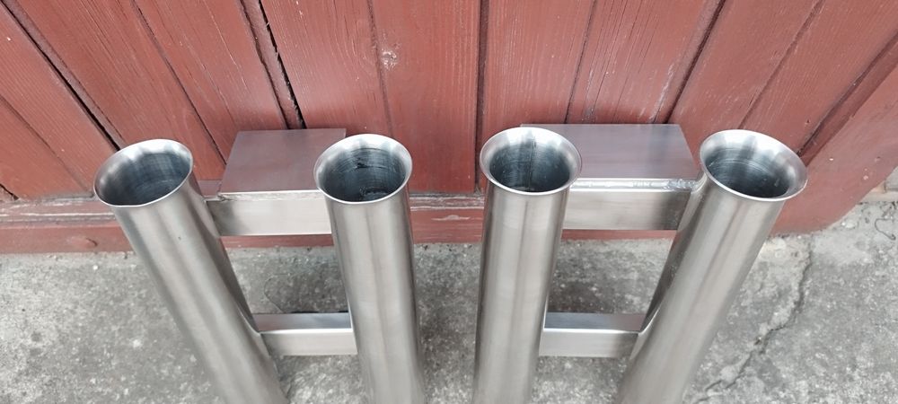 Uchwyt wędek do pontonu stał nierdzewna