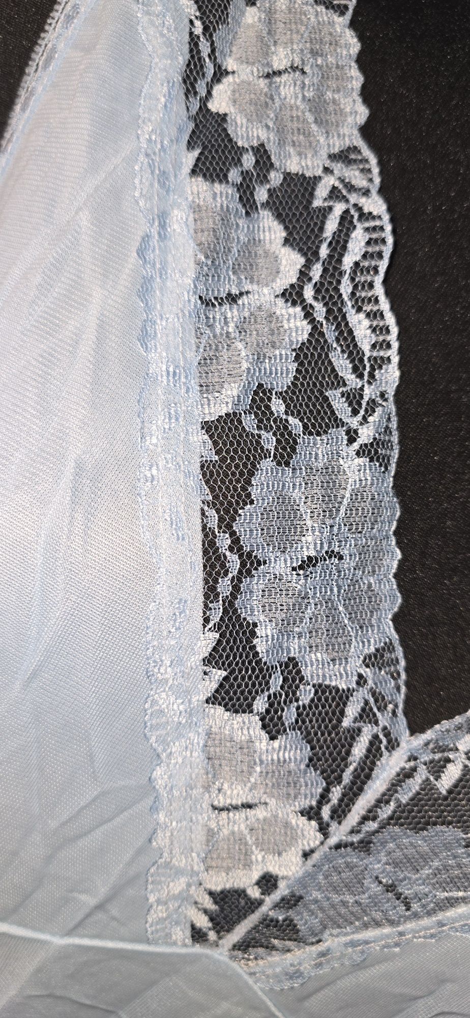 Elegancka Jasnobłękitna Halka Na Szerokich Ramiączkach Roz. 5XL/50/22