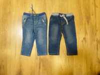 rozm. 80 Pepco zestaw 2 pary spodnie miękki jeans chłopięce