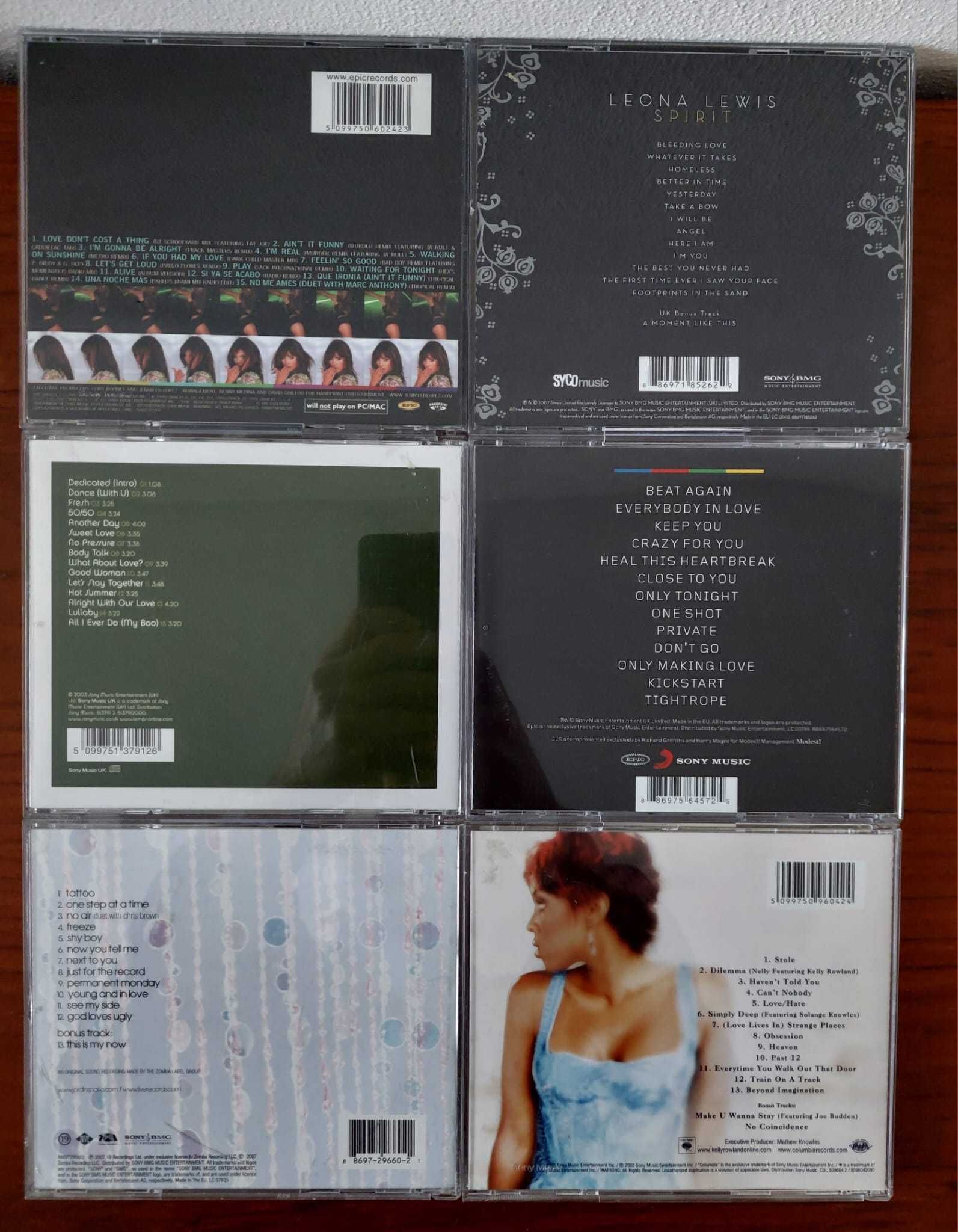 Lote 6x CD's J.Lo Leona Lewis Lemar JLS Jordin Sparks Kelly Rowland