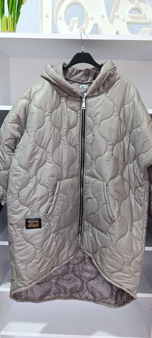 Pikowana kurtka Plus Size kaptur zamek XL 2XL 3XL 4XL