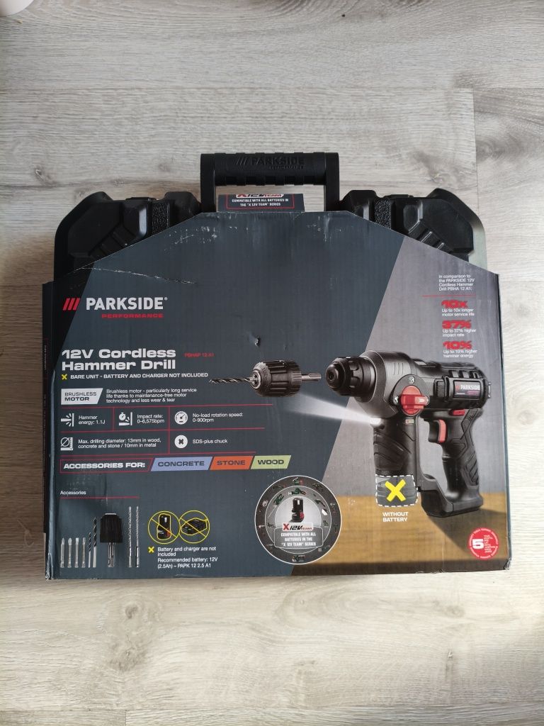 Młotowiertarka parkside performance 12v