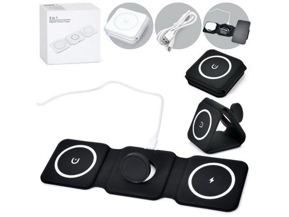 Магнитная зарядка для телефона, времен, наушников 3в1.