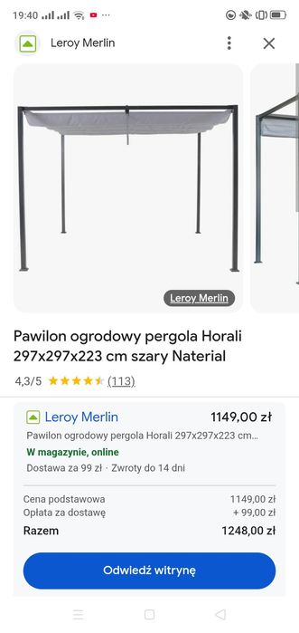 Pergola zadaszenie