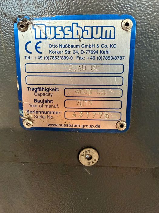 Podnośnik dwukolumnowy Nussbaum 4T 2.40SL