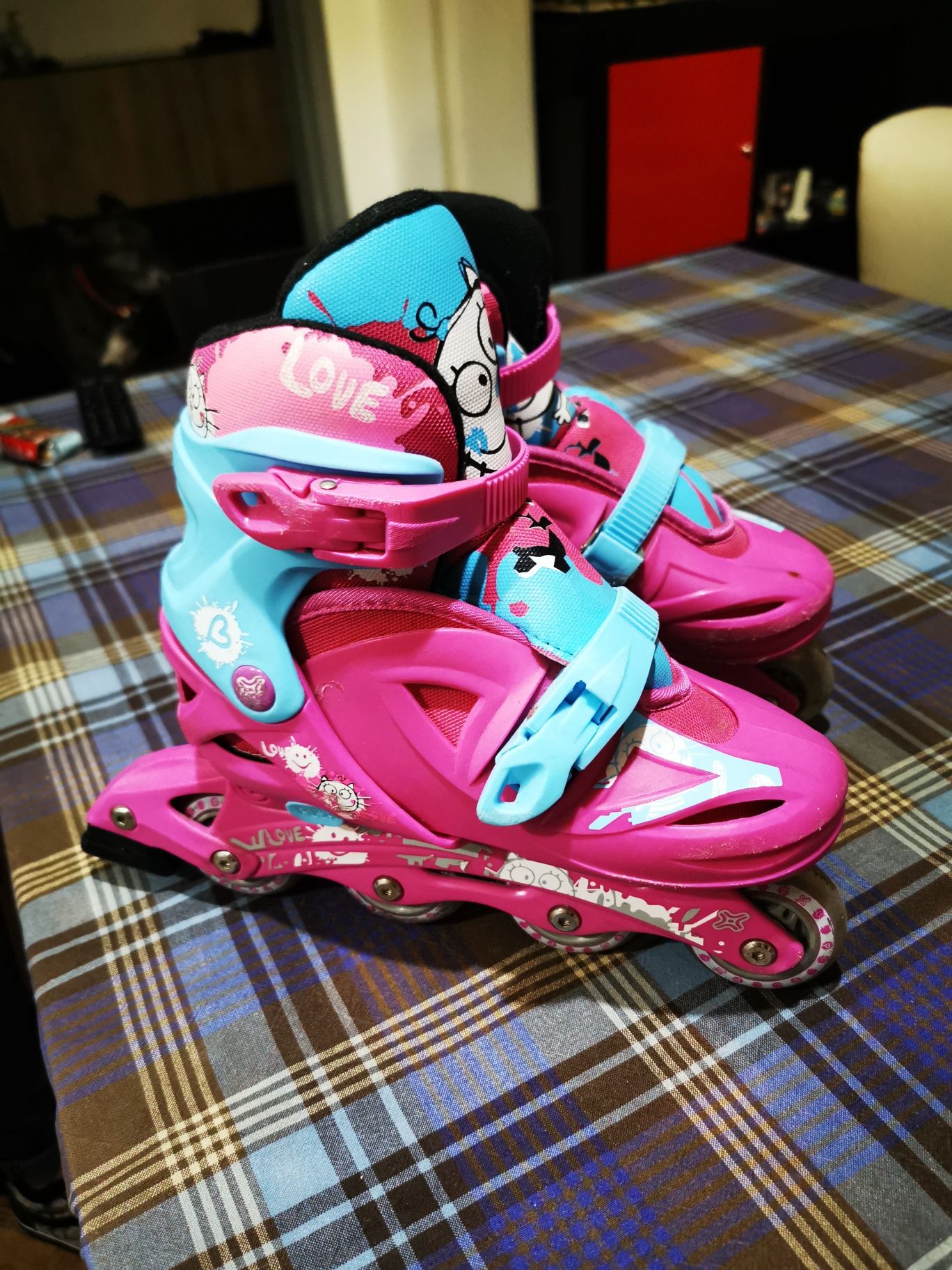 Patins em linha ajustáveis